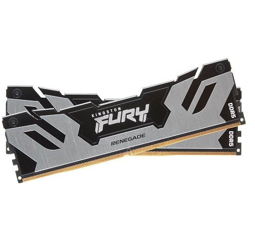 קיט זיכרונות למחשב נייח כולל צלעות קירור שחור-כסוף קינגסטון Kingston KF564C32RSK2-96 96GB (48GB 6G x 64-Bit x 2 pcs.) DDR5-6400 CL32 288-Pin DIMM Kit Intel XMP Black-Silver